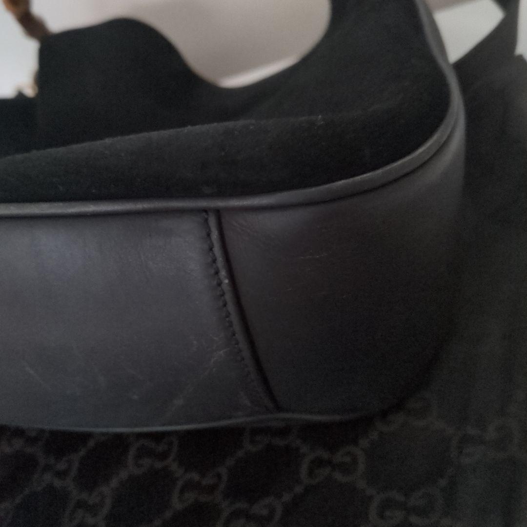 GUCCI　バンブー　ショルダーバック　スエード