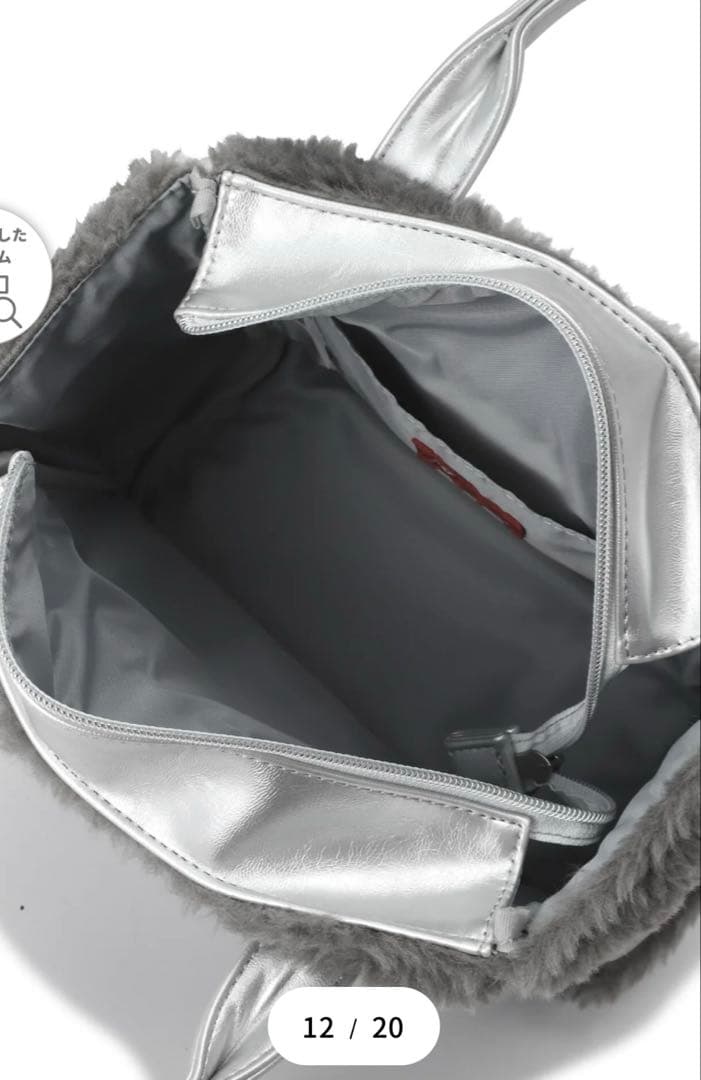 新品タグ付き　ニューバランス　合皮×ボア　カートバッグ　ゴルフ　シルバー