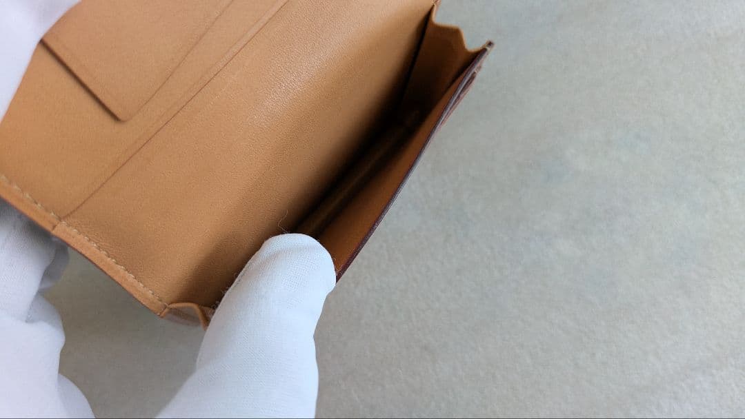 ganzo コードバン 通しマチ名刺入れ　ダークグリーン