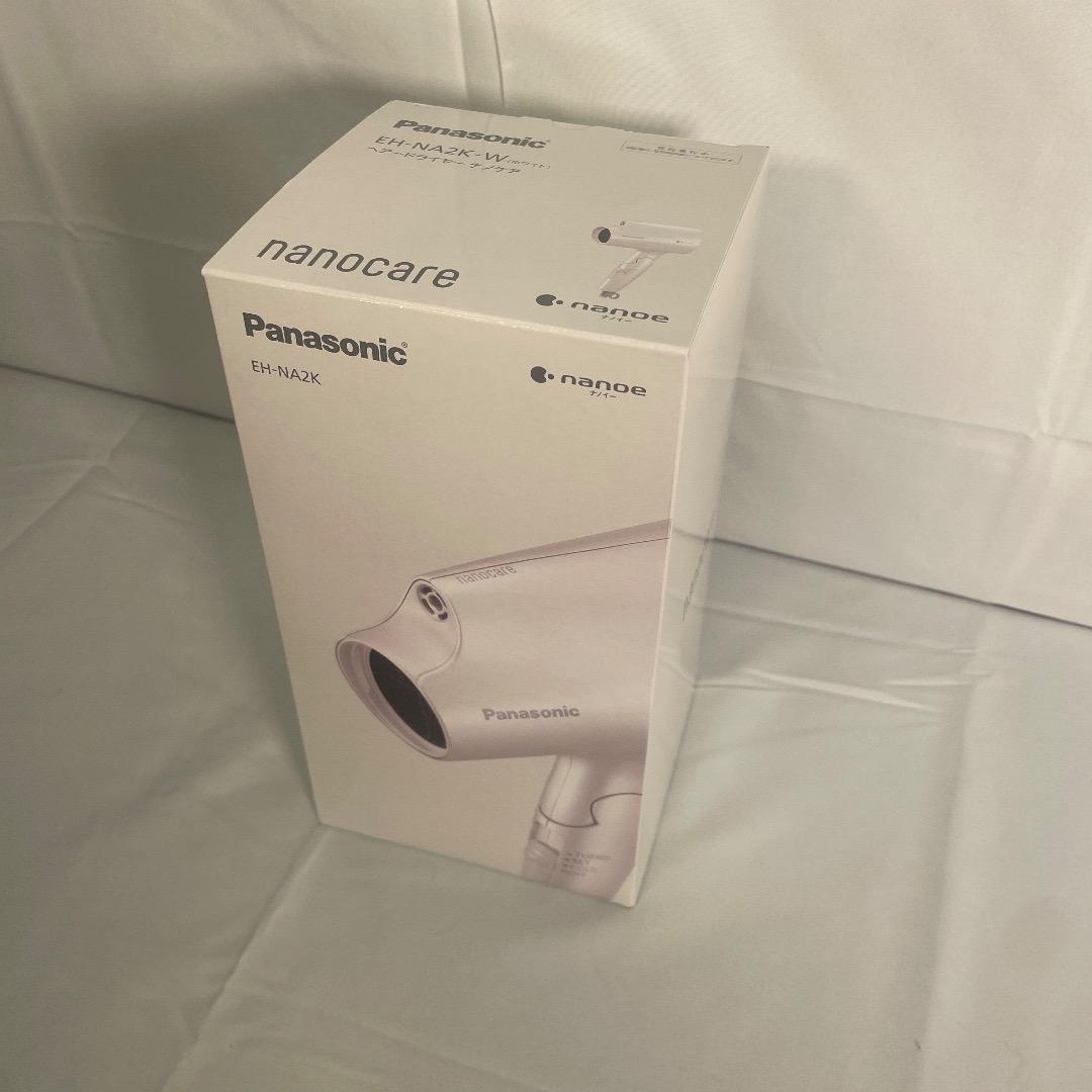 新品 パナソニック 保証書付き ヘアドライヤー ナノイー EH-NA2K-W