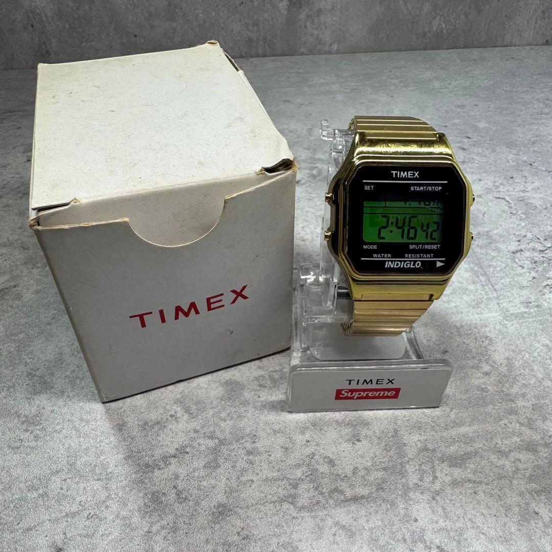 Supreme × TIMEX 19AW ゴールド デジタル腕時計 新品未使用