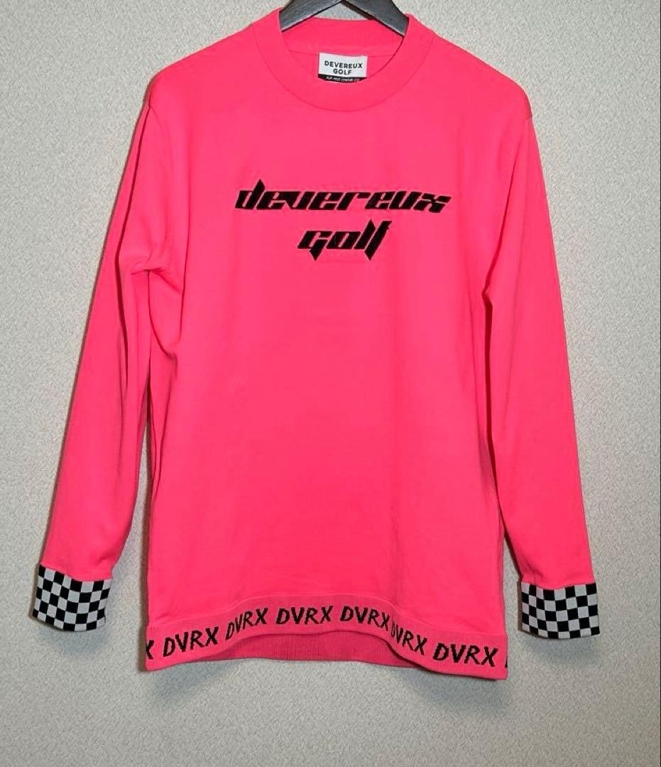 新品未使用【デヴァロー ゴルフ】 メンズ チェッカーリブニットプルオーバー Ｍ