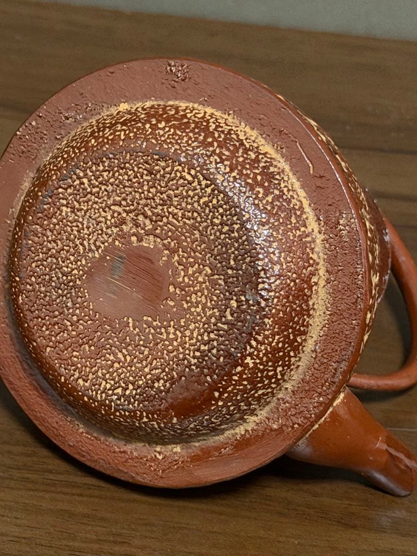 【南部鉄器】急須 鉄瓶 照光堂ブラウン 桜模様 アルミ茶こし付き　未使用