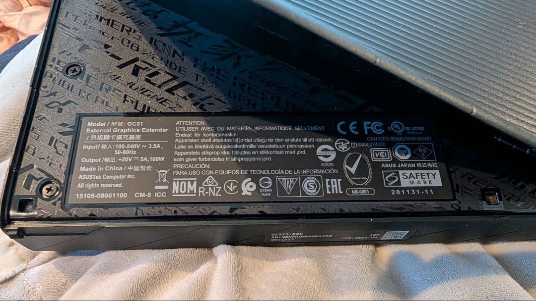 グラフィックボード・グラボ・ビデオカード ROG XG Mobile GC31 RTX3080 16GB