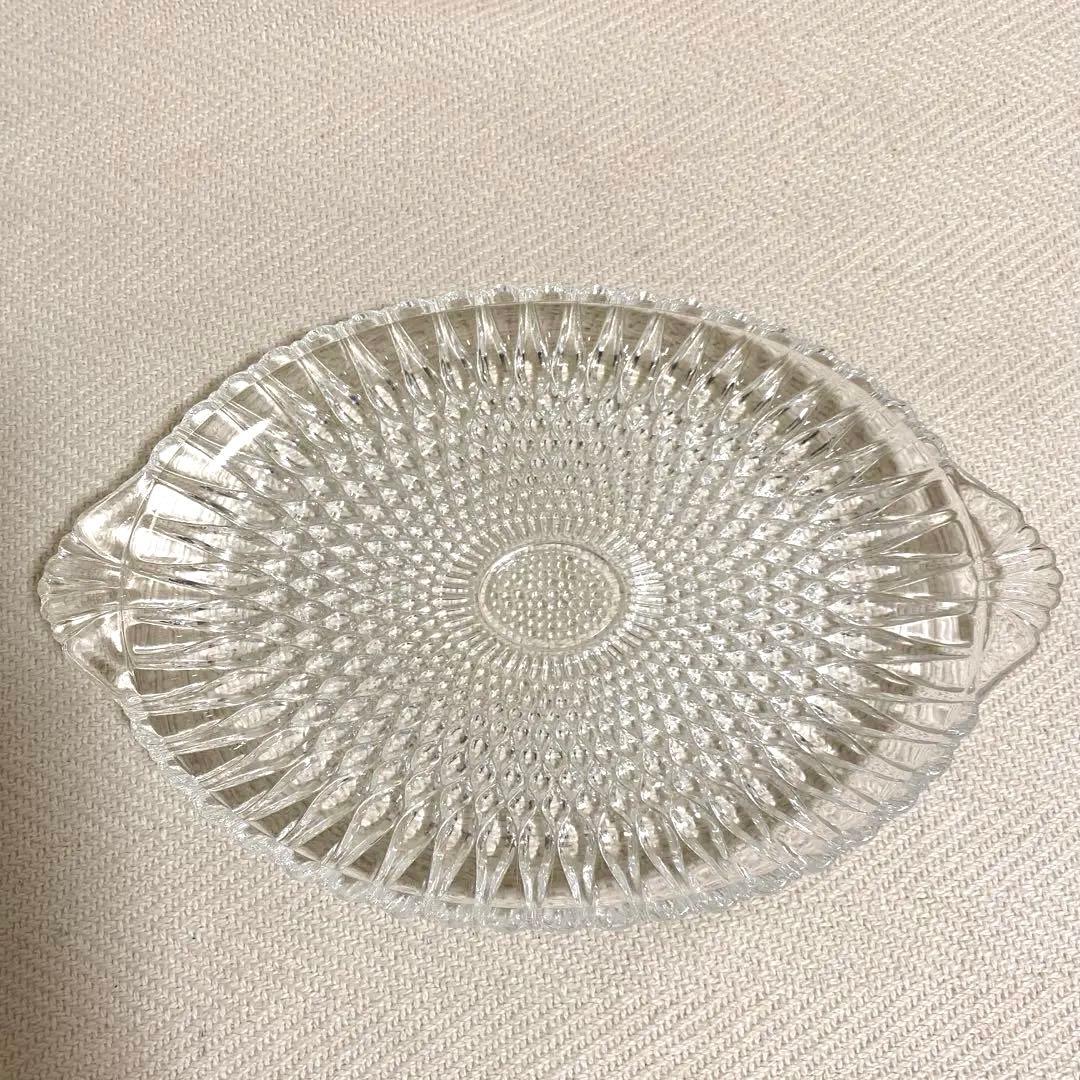 70年代 クリア プレスガラス テーブル セット売 確認ページのため購入不可❗️