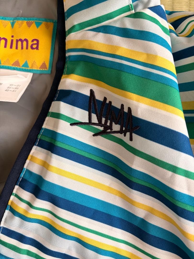 【NIMA】極美品　子ども用 スノーボードウェア ストライプ（２セット）