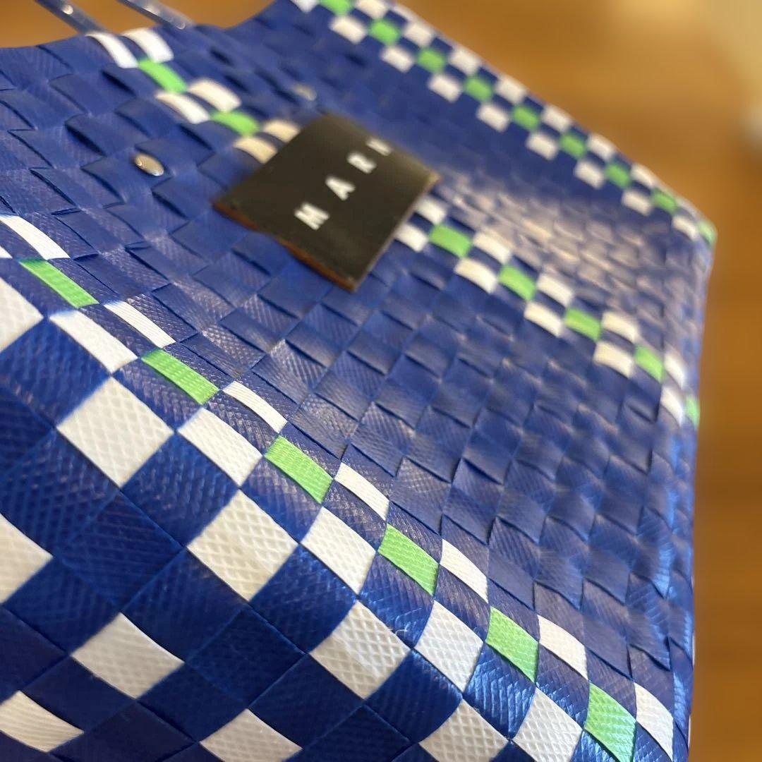 MARNI チェック柄 かごバッグ 大容量