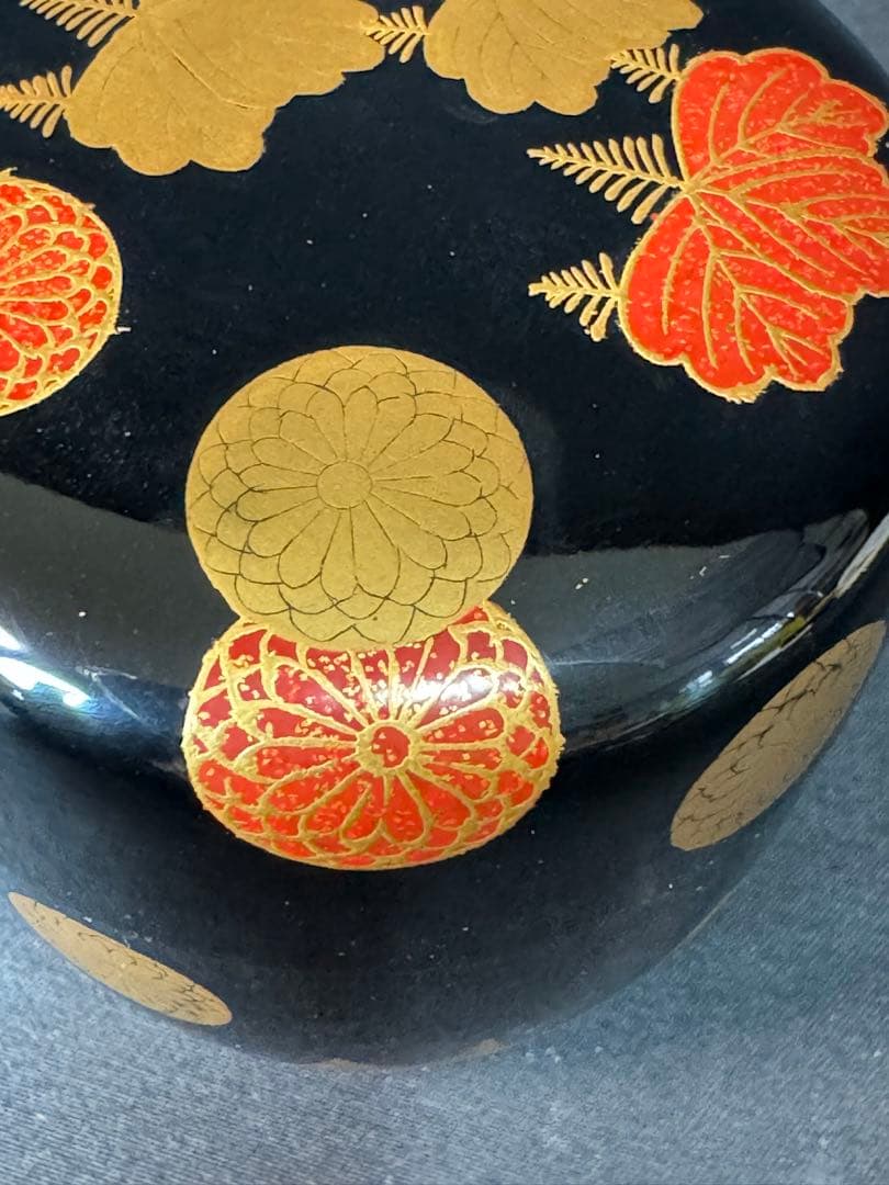 E982 送料無料　金彩蒔絵　棗　在銘　茶道具　茶室　茶道　共箱