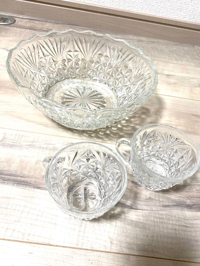 お値下げ中【外国輸入★激レア】10人前フルーツポンチ食器セット#昭和レトロ