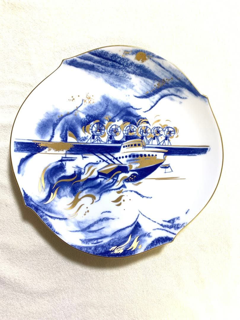 マイセン イヤープレート 飛行艇 2002年 未使用品 ドルニエドックス