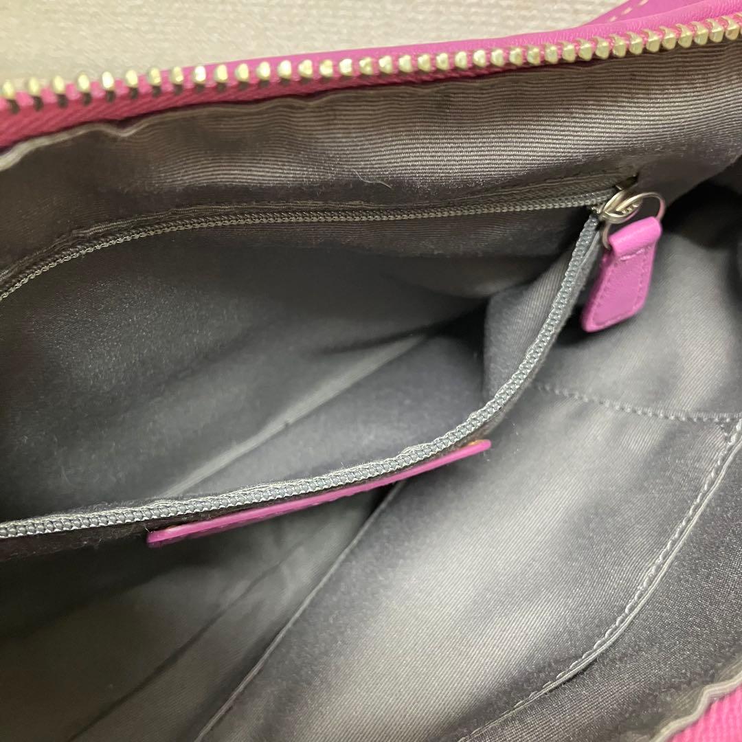 coach コーチ　ピンク ナイロン ショルダーバッグ★