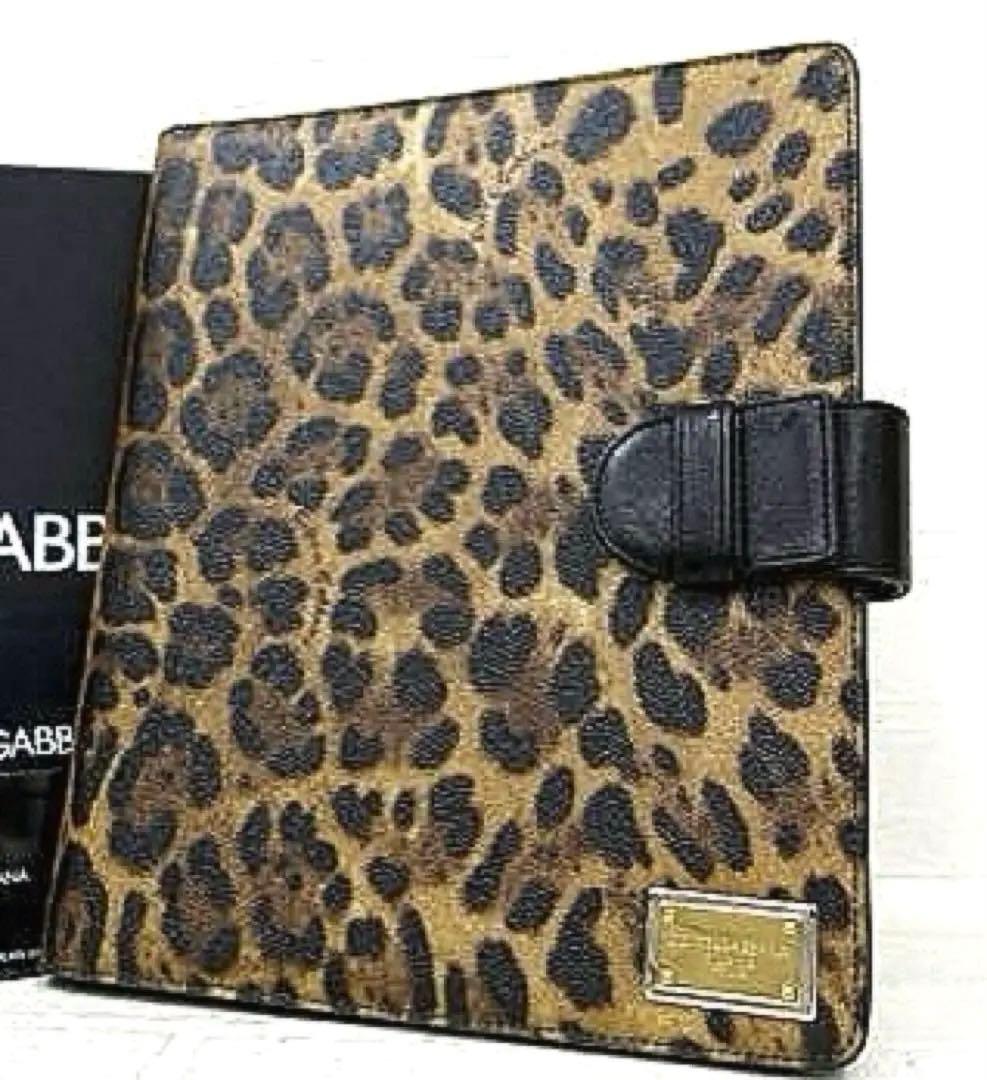 新品未使用保管品Dolce&GabbanaレオパードPVC✖️本革タブレットケース