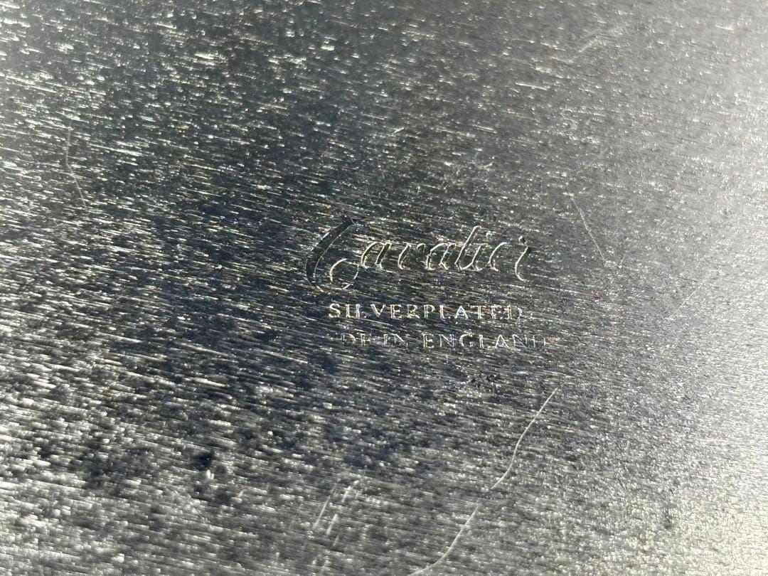 英国　アンティーク　銀メッキ　シルバープレート　トレイ・トレー　ヴィンテージ