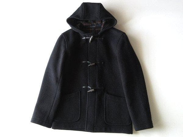 英国 モンゴメリー 裏チェック ウールメルトン ミドル ダッフルコート 38