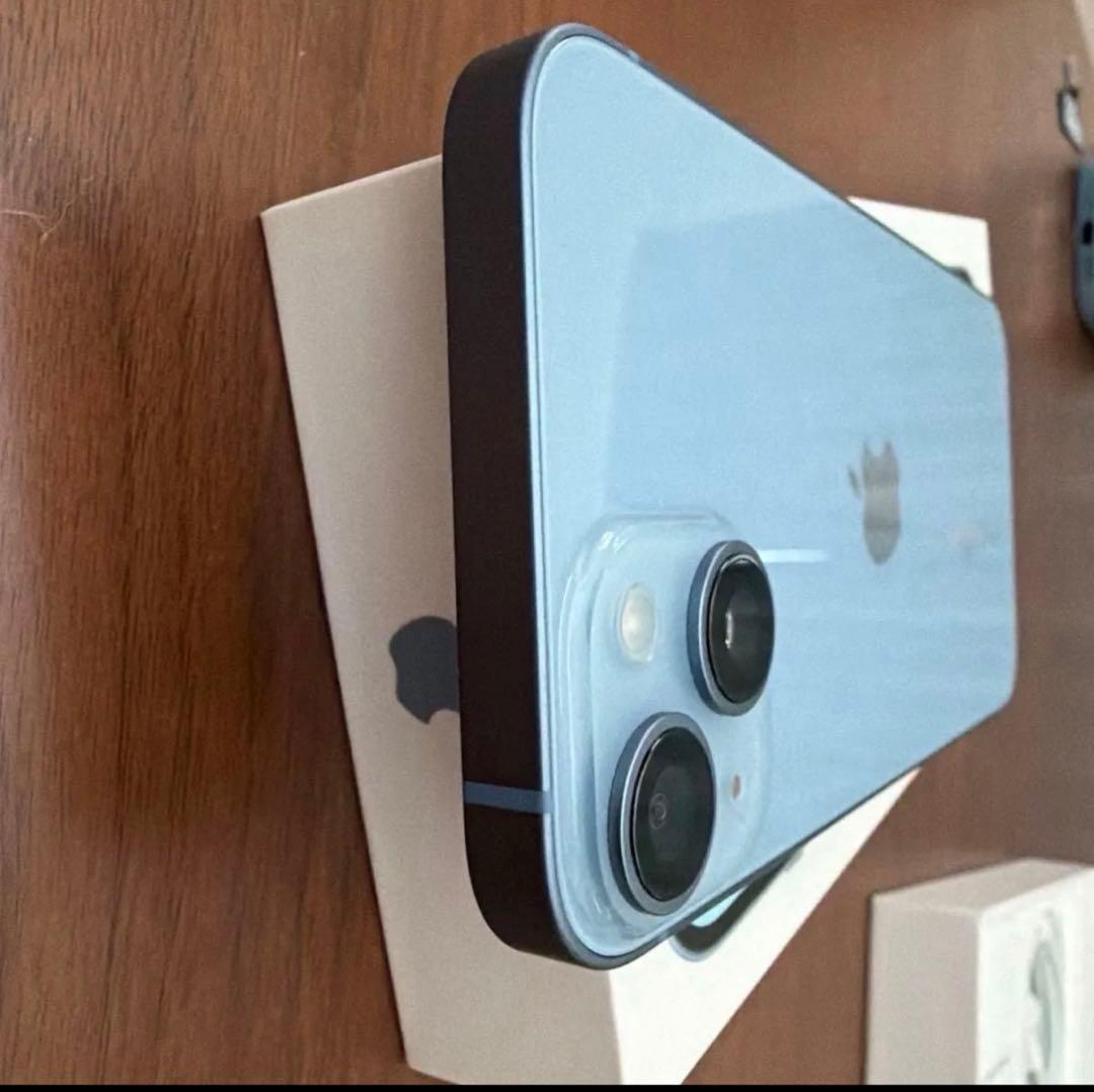 iPhone14 SIMフリー ブルー　256GB フィルム　ケース付き