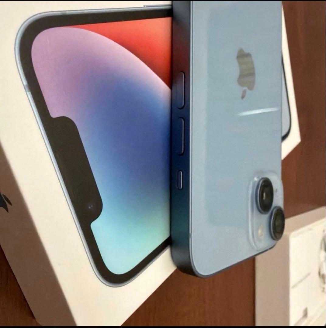 iPhone14 SIMフリー ブルー　256GB フィルム　ケース付き