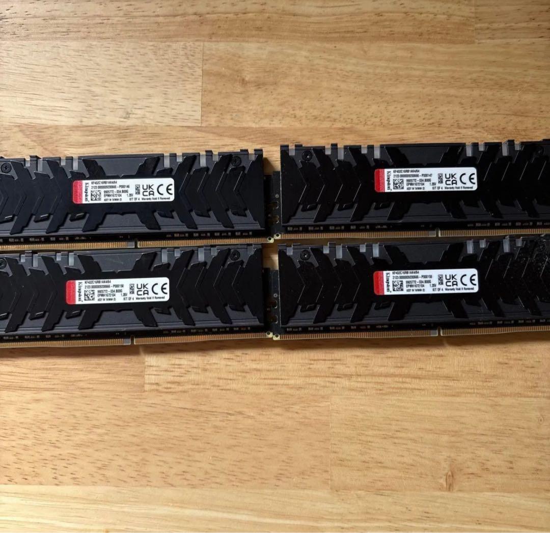 Kingston FURY DDR4 3200MHz 16GBx4枚