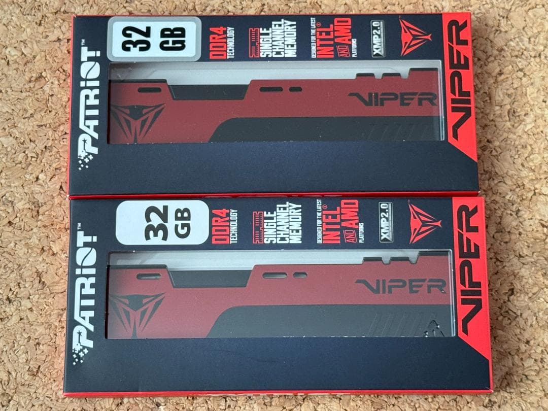 【中古】Patriot Viper DDR4 3200MHｚメモリ 64GB