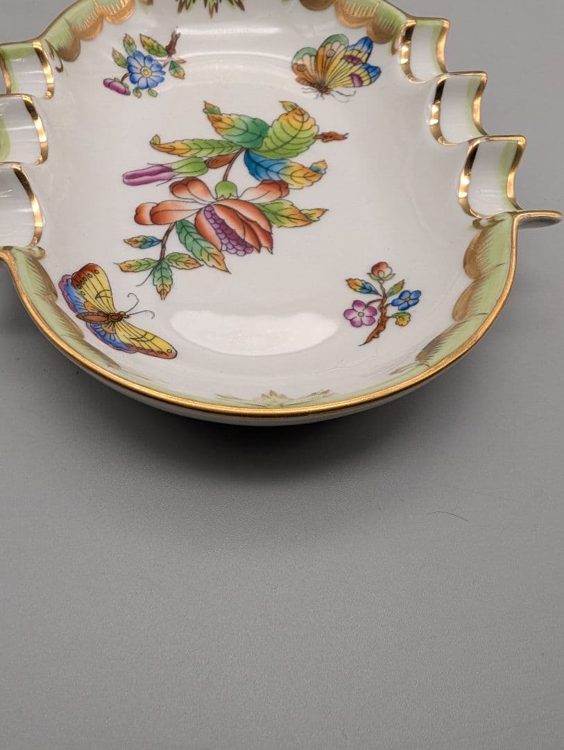 ヘレンド　ヴィクトリアブーケ　灰皿　アッシュトレイ　小物入れ　小皿