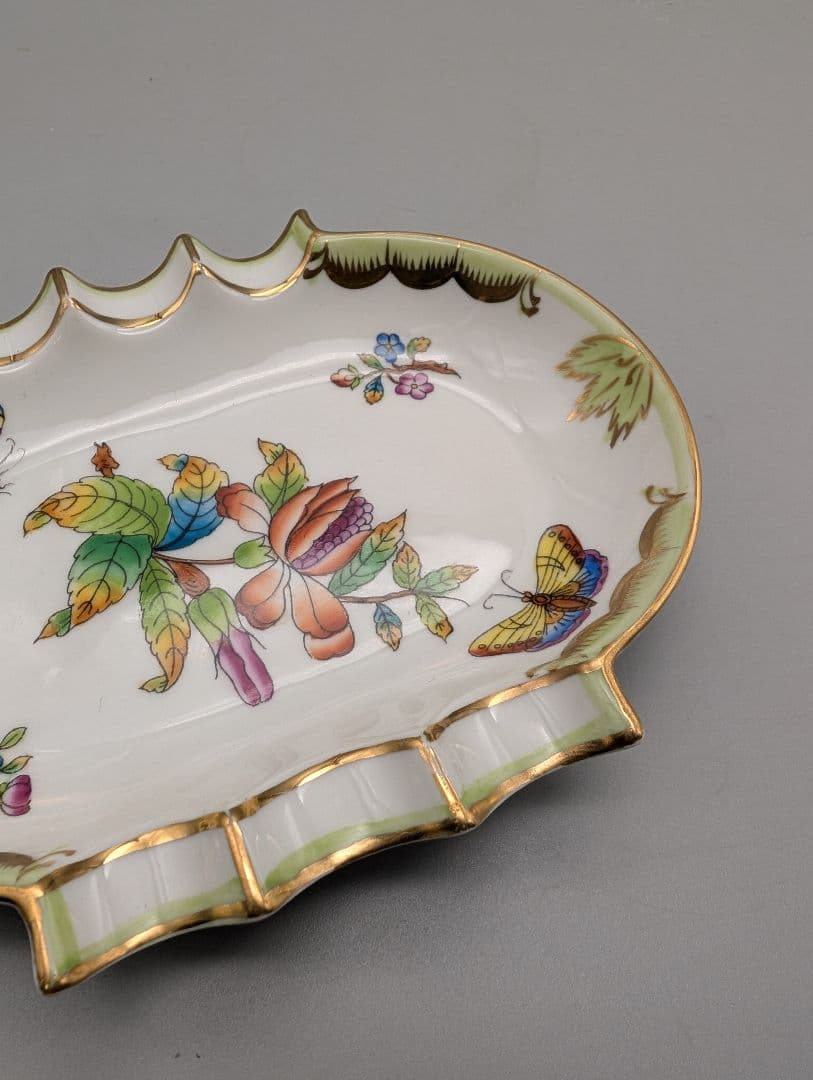 ヘレンド　ヴィクトリアブーケ　灰皿　アッシュトレイ　小物入れ　小皿