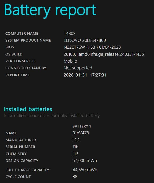 Lenovo ThinkPad T480S ノートPC