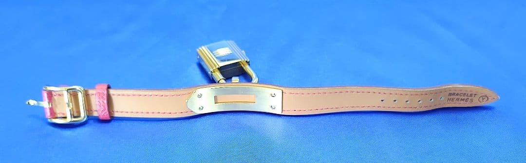 HERMES エルメス ケリーウォッチ ゴールド 赤レザーバンド 可動未確認