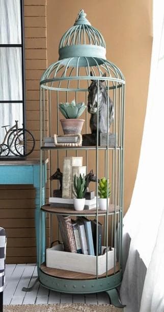 シェルフ 飾り棚 バードケージ アイアン シャビー ラック AN-47489