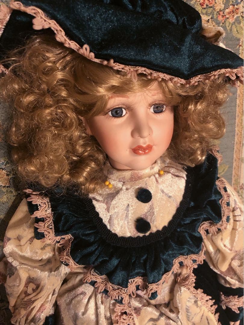 特大80cm ヴィンテージ　ゴージャスビスクドール　リボーンドール