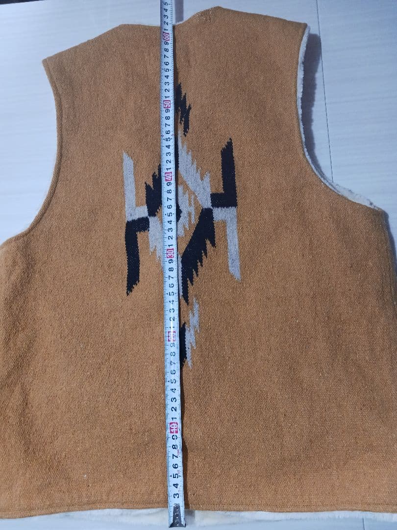 INDIAN MOTOCYCLE　ネイティブ柄　裏ボア　チマヨベスト　40 黄色