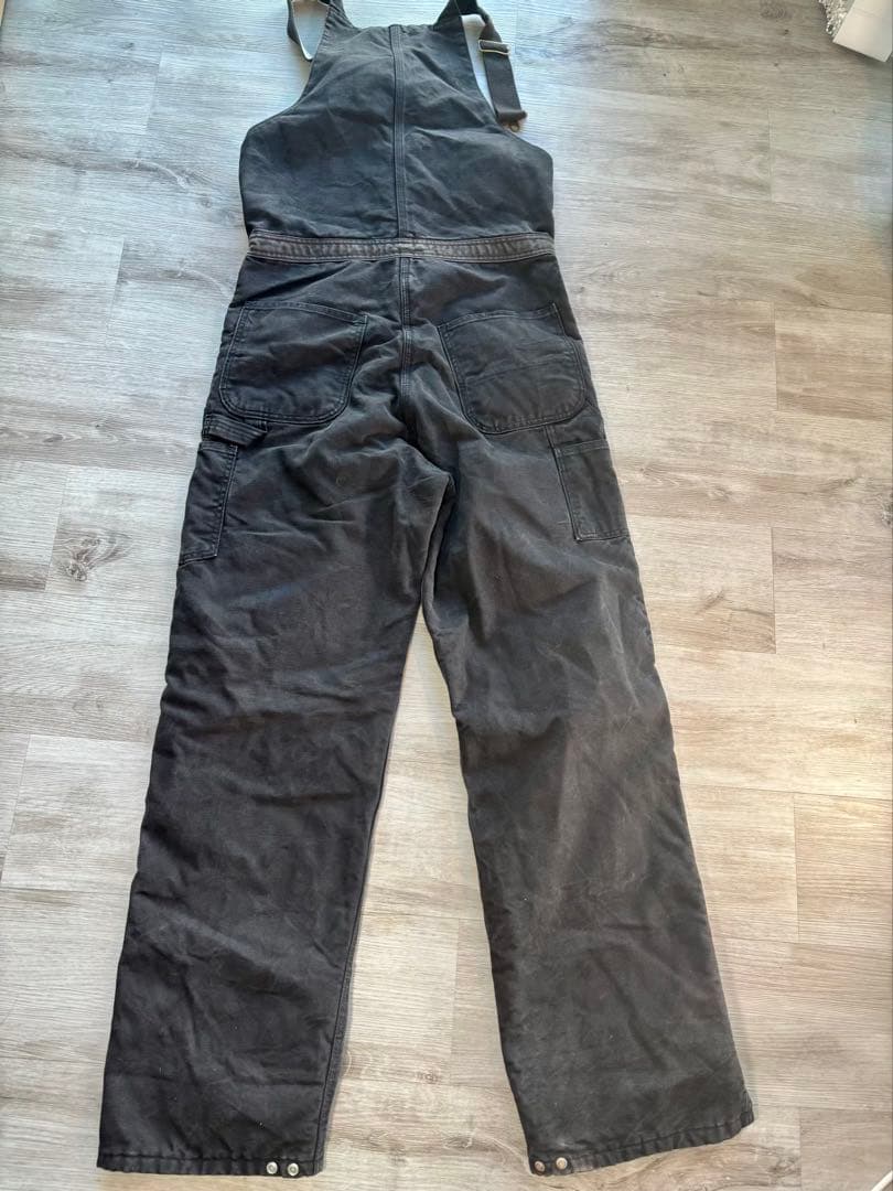 131 Carhartt 中綿ダブルニー オーバーオール USA製 ブラック｜