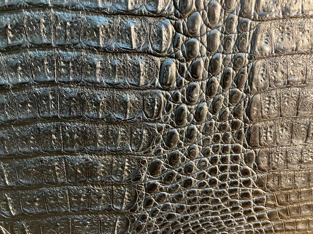 高級 カイマン 美品 ワイド 2way ビジネスバック マットタイプ 本革