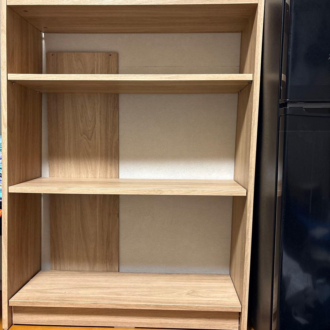 ナチュラルウッド 3段本棚