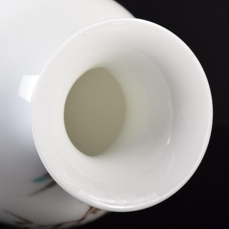 中国　粉彩　漢詩蝉文瓶　M　R8100