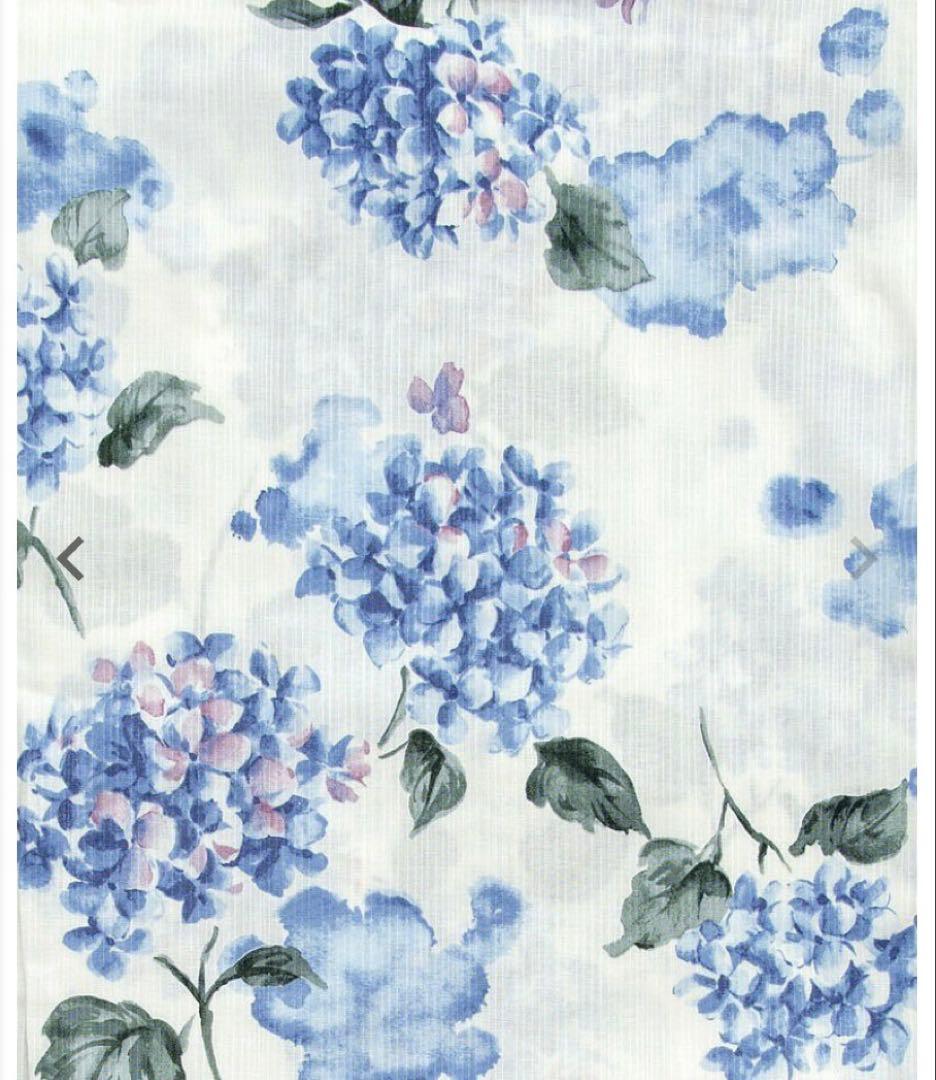 DITA ディータ 浴衣 湊色の水彩紫陽花 白 水色