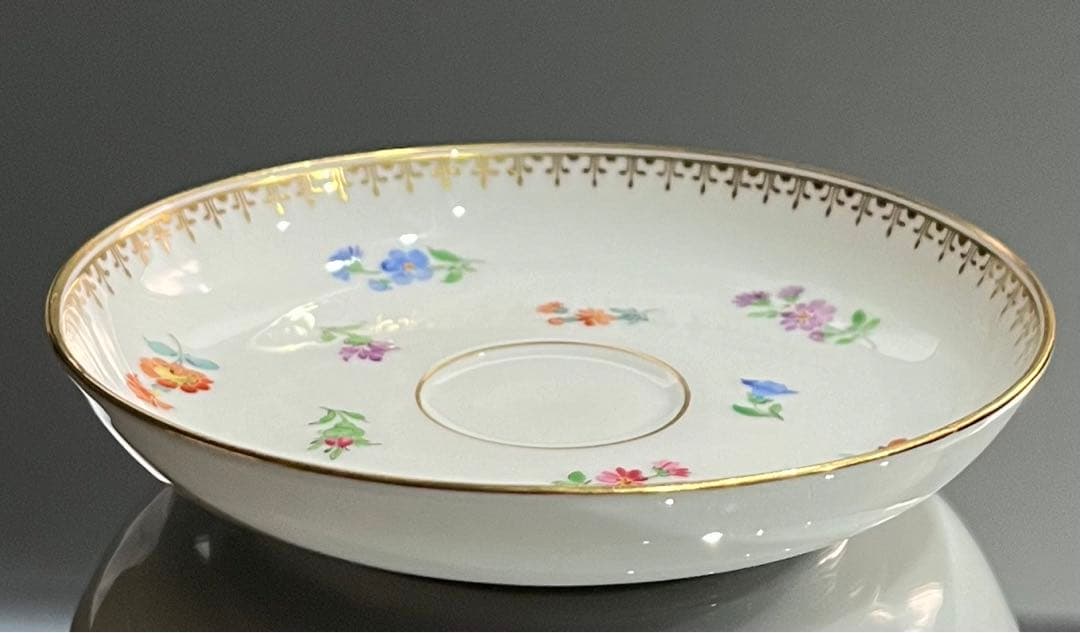 Meissen マイセン/※珍品 1級品 Aカンテ 散らし小花　カップ＆ソーサー