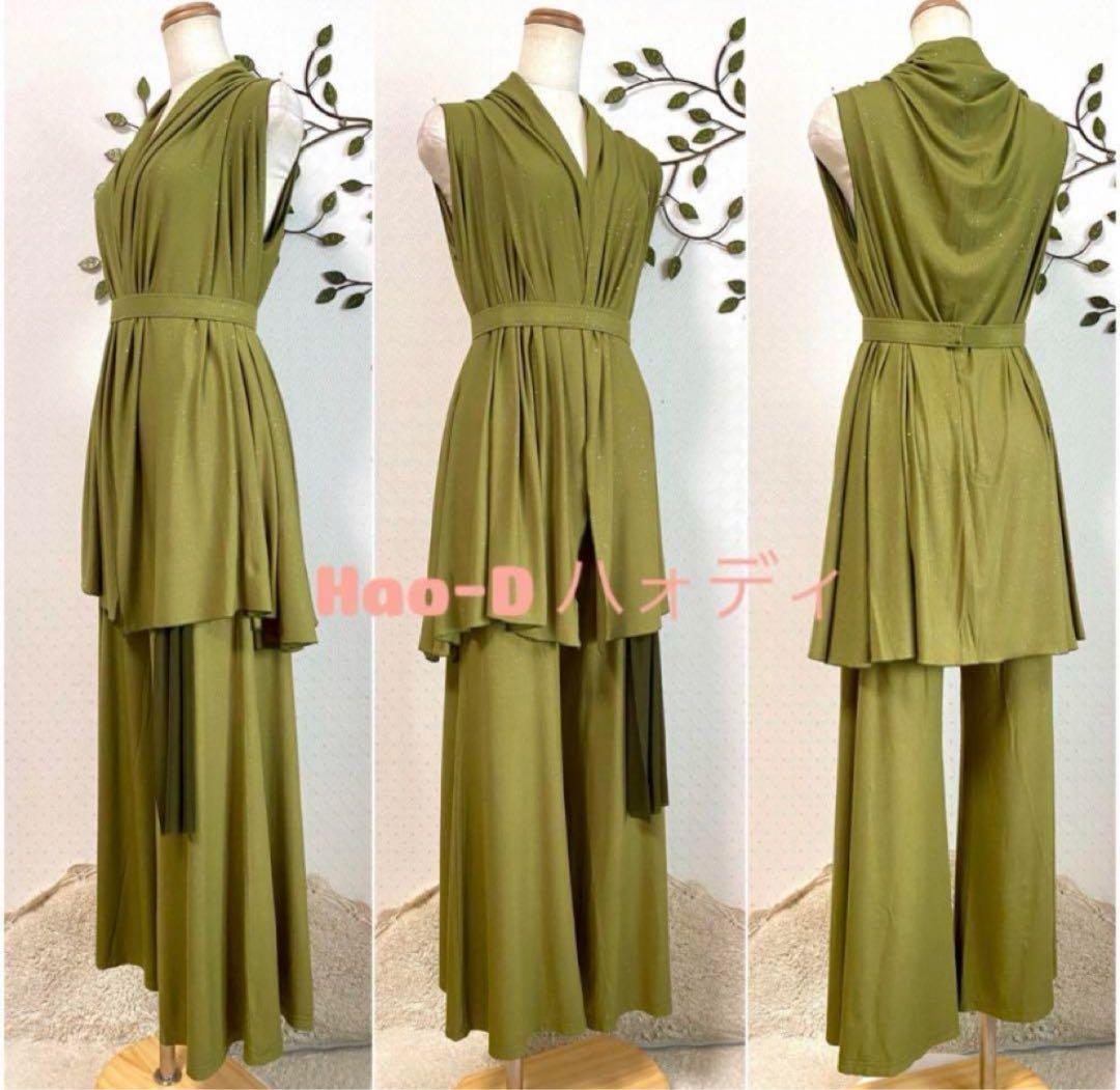 社交ダンス★キラキラ★3点★セットアップ★オリジナル★M