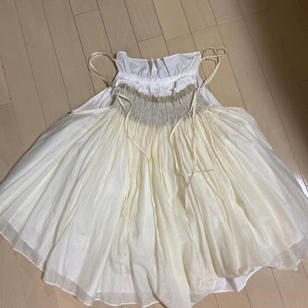 美品★未使用品★カレンソロジー★コットンシルクギャザーキャミソール