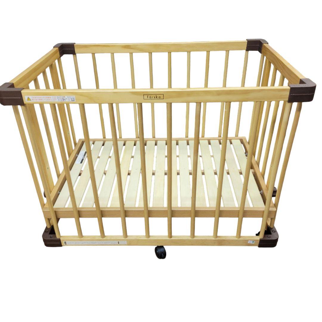 ❤美品✨ファルスカ✨ベビーベッド✨ミニジョイントベッド✨木製✨