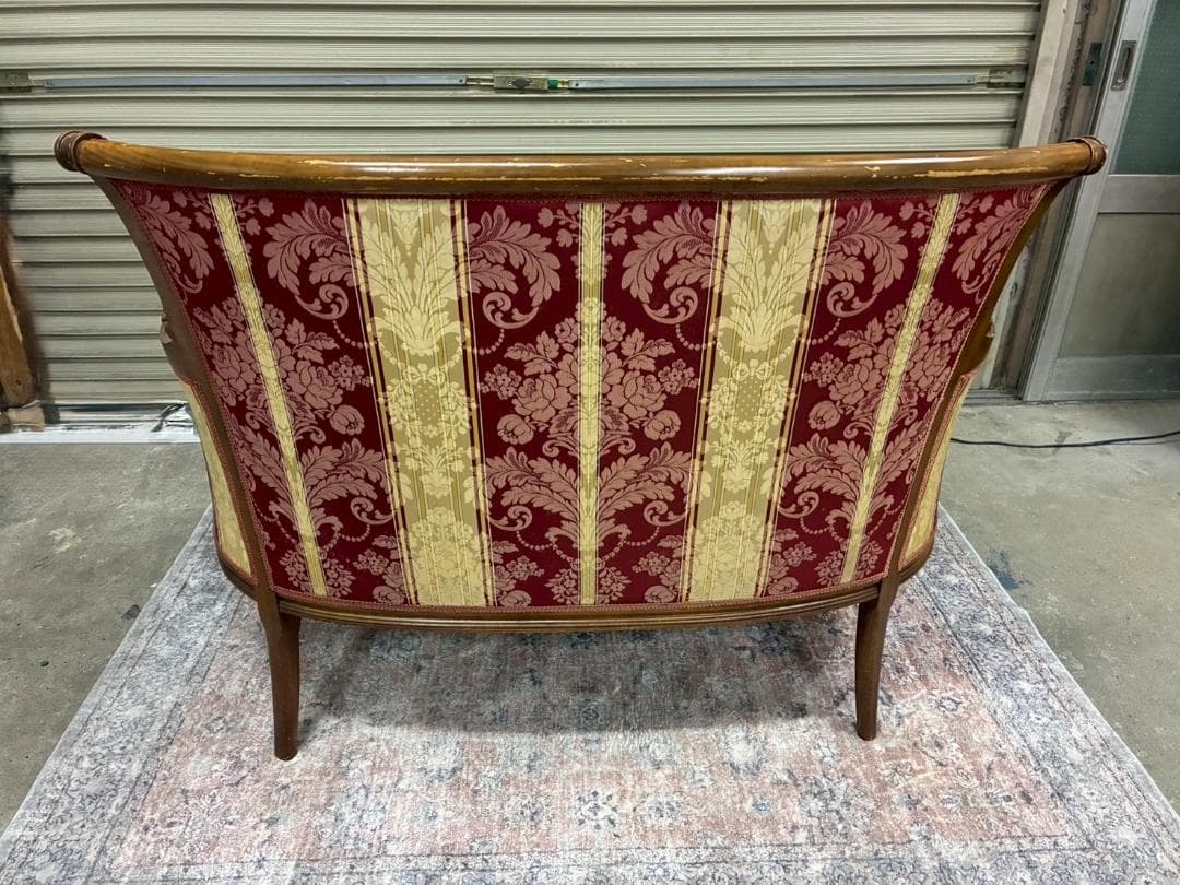 イタリア製 クラシック ソファ オットマン セット ヴィンテージ調