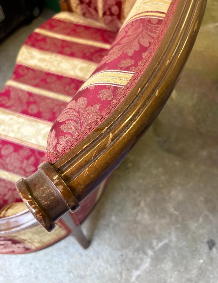 イタリア製 クラシック ソファ オットマン セット ヴィンテージ調