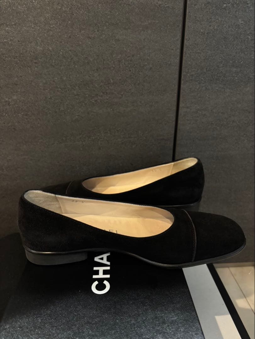 CHANEL フラットシューズ　ブラック　35