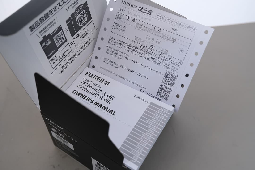 レンズ(単焦点) Fujifilm XF23mm F2 R WR