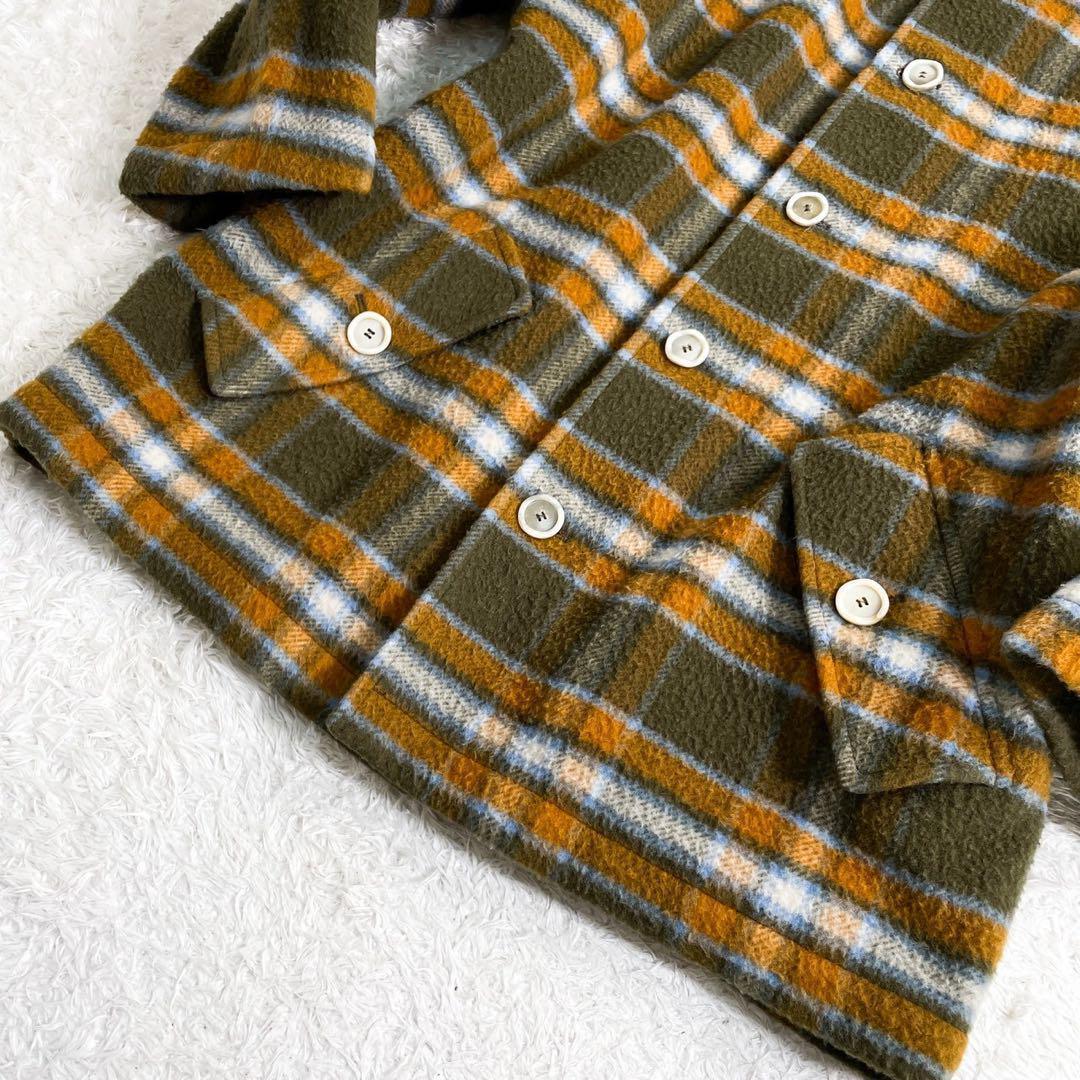 【極美品✨近年モデル】マルニ 中綿ウールブルゾン チェック 起毛感 マルチカラー