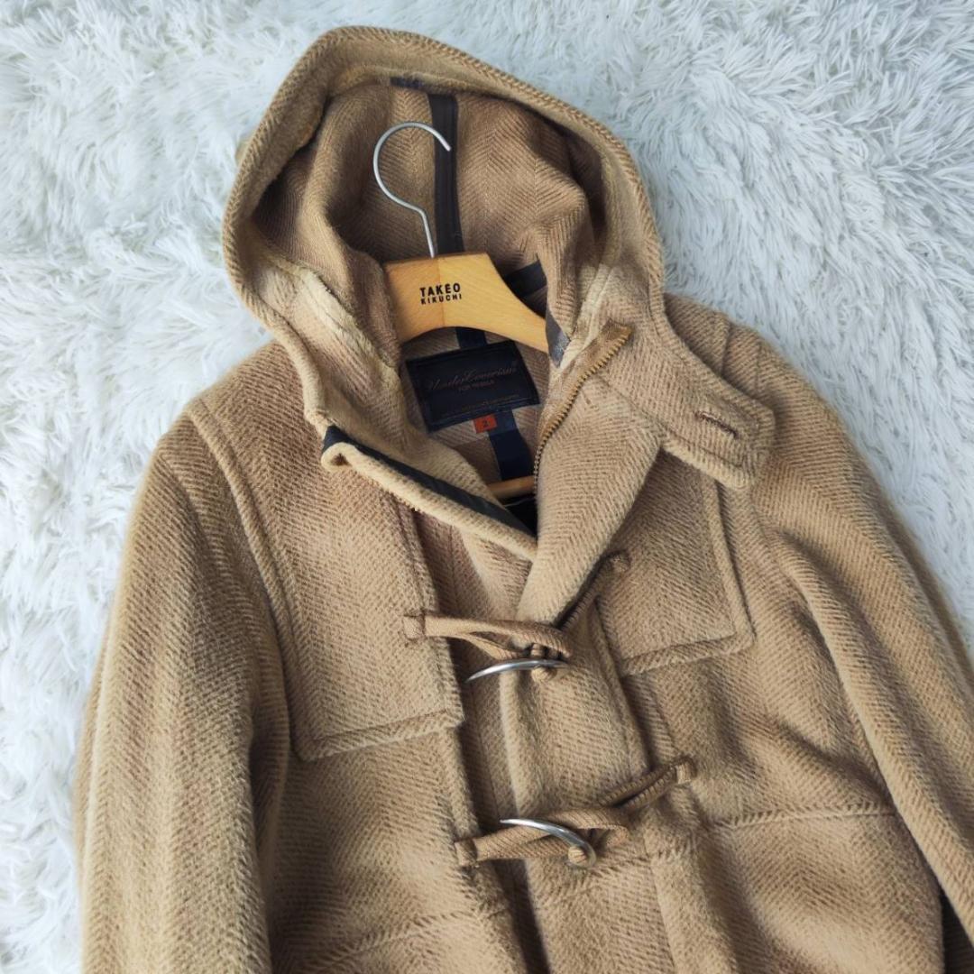 アンダーカバーイズム ダッフルコート ヘリンボーン ベージュ M アルパカ