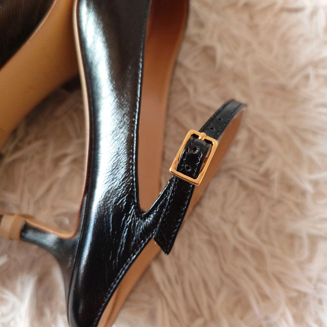 新品　ファビオルスコーニ　レザー　ストラップミュール　ポインテッドトゥ　箱付き