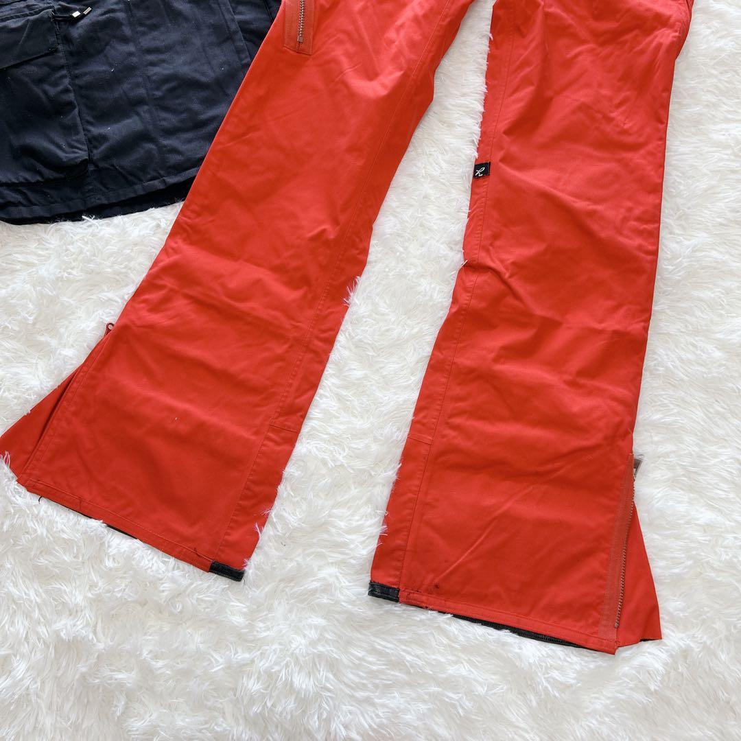 ホールデン スノーボードウェア 上下セットS フレアパンツ 黒 赤 ブーツカット