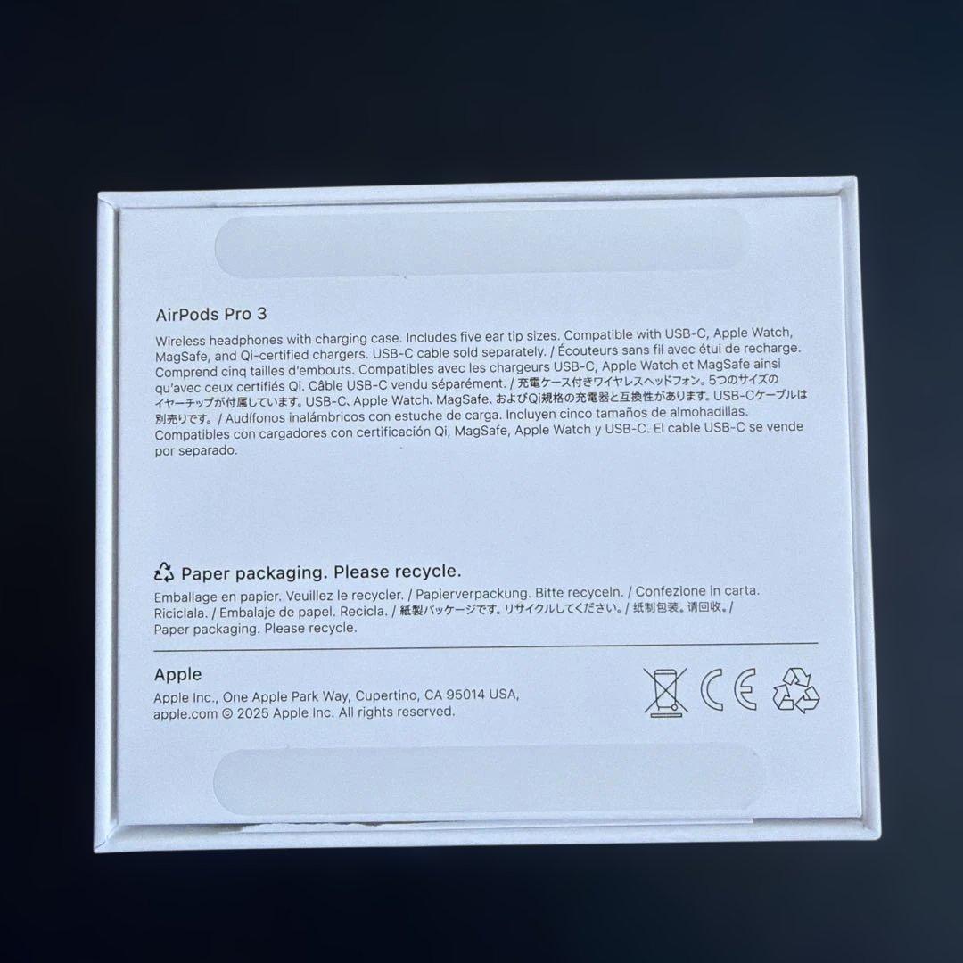 Apple AirPods3（充電器本体+左耳イヤホン+付属品）