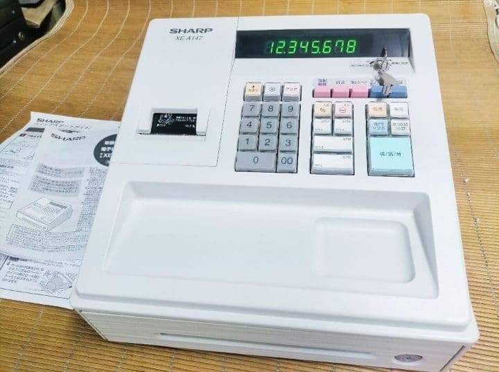 シャープレジスター　XE-A147　PC連携売上管理フル設定無料　300301