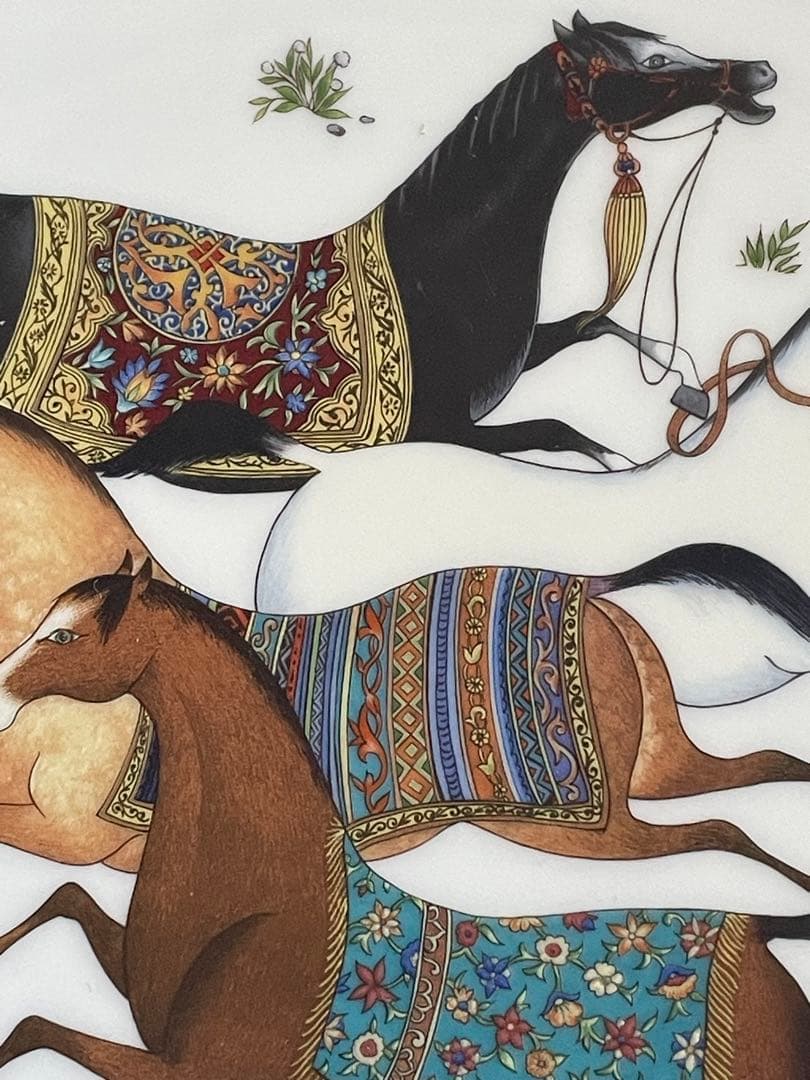 エルメス シュヴァルドリアン プレート 未使用21cm 金彩