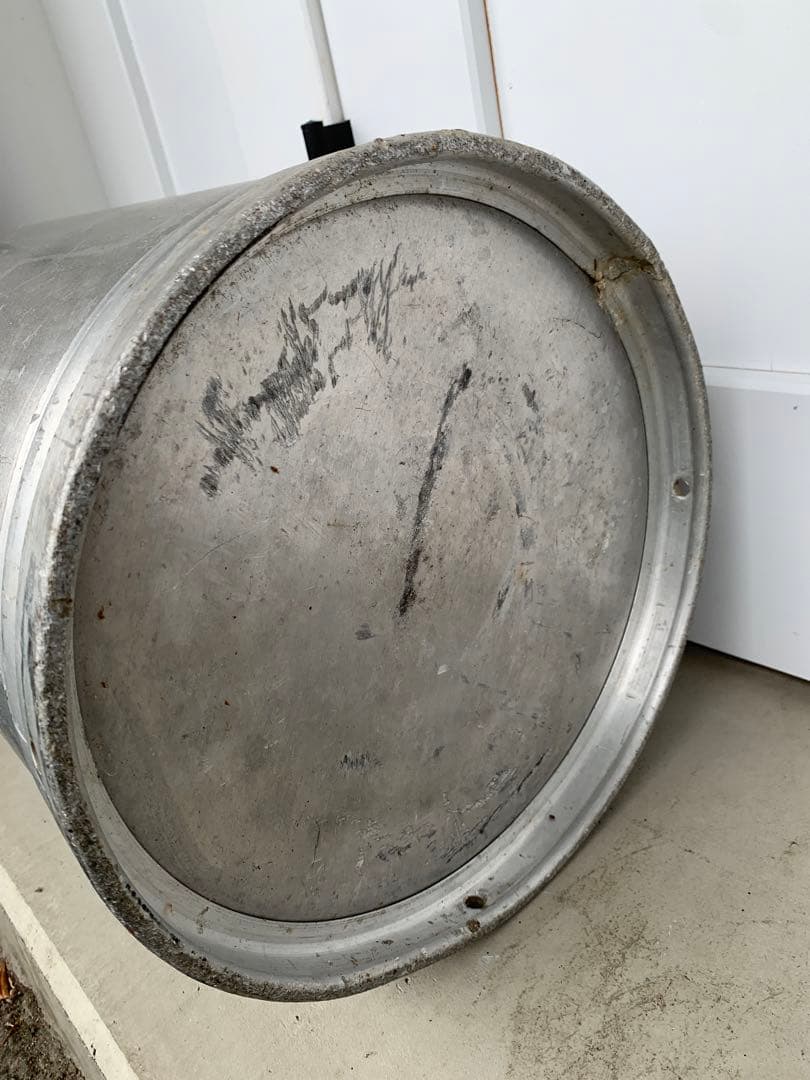 ミキオ様　アンティーク　ミルク缶　ミルクポット　蓋付　古道具